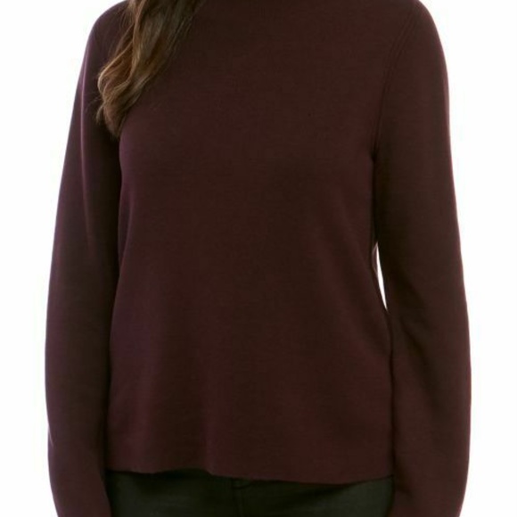 298.00 NWT EILEEN FISHER XS SILK BLEND FUNNEL NECK TOP/SWEATER CASIS - Picture 4 of 9